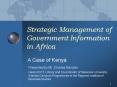 Strategic Management of Government Information in Africa