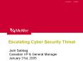 Escalating Cyber Security Threat