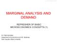 MARGINAL ANALYSIS AND DEMAND