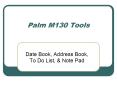 Palm M130 Tools