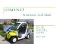 GEM UNIT Autonomous GEM Vehicle