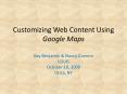 Customizing Web Content Using Google Maps