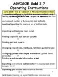 AGVISOR Gold 2.7 Operating Instructions