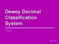Dewey Decimal Classification System