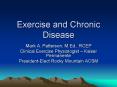 Exercise and Chronic Disease