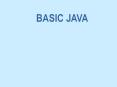 BASIC JAVA