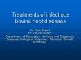 Treatments of infectious bovine hoof diseases