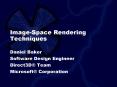 ImageSpace Rendering Techniques