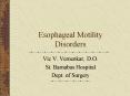Esophageal Motility Disorders