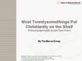 Most Twentysomethings Put Christianity on the Shelf Following Spiritually Active Teen Years