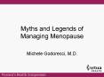 Myths and Legends of Managing Menopause