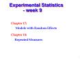 Experimental Statistics week 9
