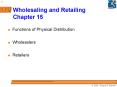 Wholesaling and Retailing Chapter 15