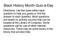 Black History Month QuizaDay