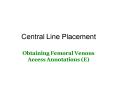 Central Line Placement