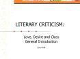 LITERARY CRITICISM: