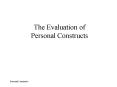 The Evaluation of Personal Constructs