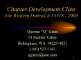 Chapter Development Class Far Western DistrictN COTS 2003