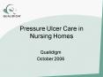Pressure Ulcer Care in Nursing Homes