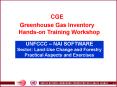 UNFCCC NAI SOFTWARE Sector: LandUse Change and Forestry Practical Aspects and Exercises