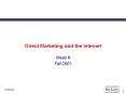 Direct Marketing and the Internet