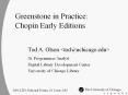 Greenstone in Practice: Chopin Early Editions