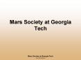 Mars Society at Georgia Tech