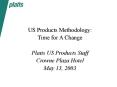US Products Methodology: