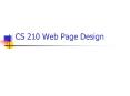 CS 210 Web Page Design