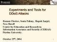 DDoS Experiments: Issues, Solutions and Results