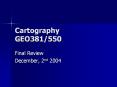 Cartography GEO381/550