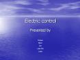 Electric control