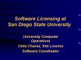 Software Licensing at San Diego State University