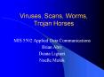Viruses, Scans, Worms, Trojan Horses