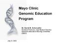 Mayo Clinic Genomic Education Program