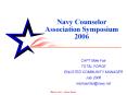 Navy Counselor Association Symposium 2006