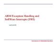 ARM Exception Handling and SoftWare Interrupts SWI