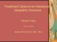 Treatment Options for Adolescent Idiopathic Scoliosis