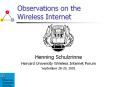 Observations on the Wireless Internet
