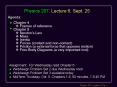Physics 207, Lecture 6, Sept. 25