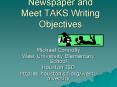 Publish a School Newspaper and Meet TAKS Writing Objectives