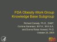 FDA Obesity Work Group Knowledge Base Subgroup