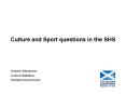 Culture and Sport questions in the SHS
