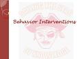 Behavior Interventions