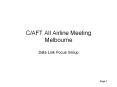C/AFT All Airline Meeting Melbourne