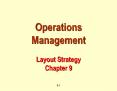 Operations Management Layout Strategy Chapter 9
