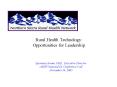 Rural Health Technology: Opportunities for Leadership