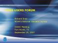 CORS USERS FORUM