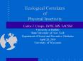 Ecological Correlates of Physical Inactivity