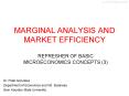 MARGINAL ANALYSIS AND MARKET EFFICIENCY